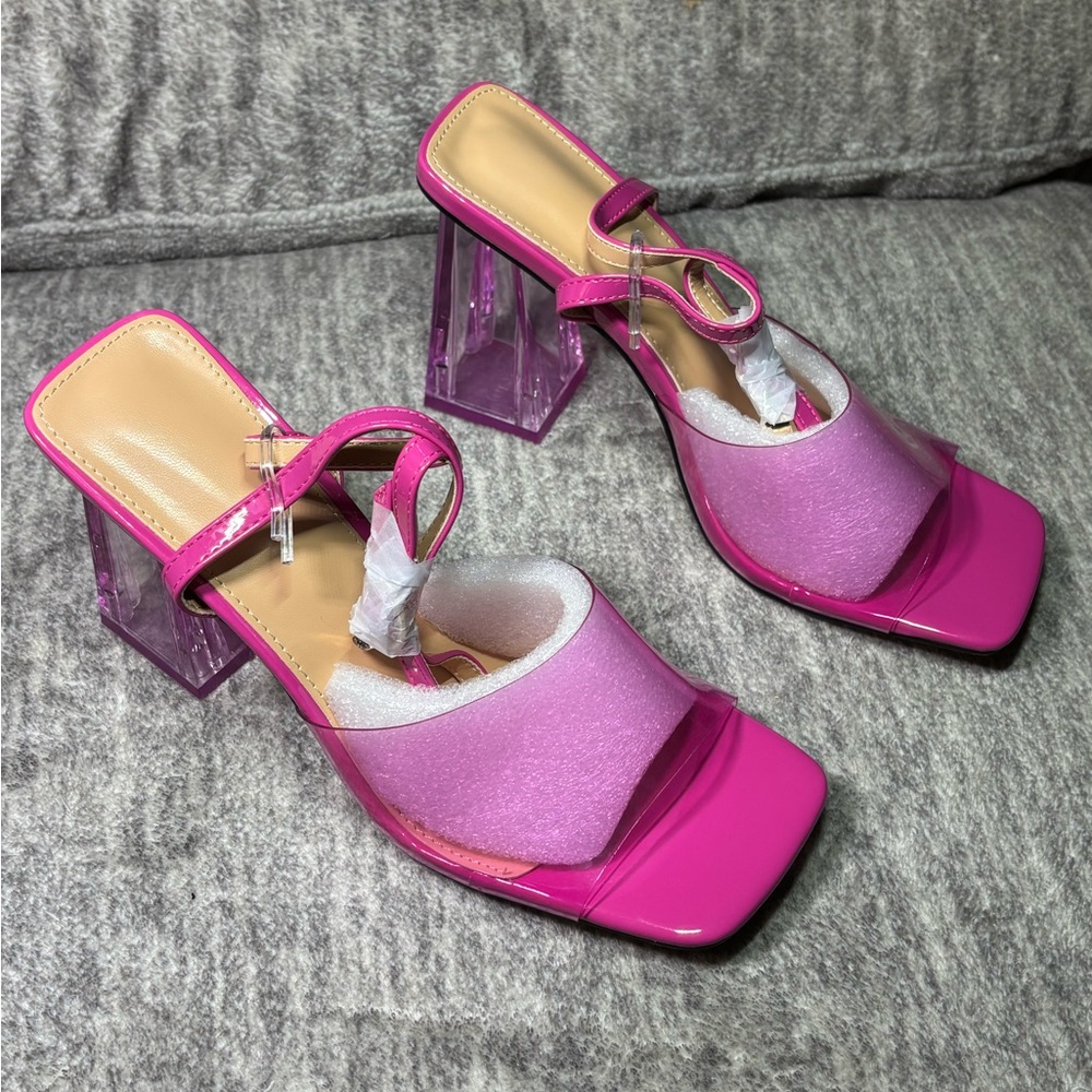 Stylish Pink Women's Heels, size 8 - Picture 2 of 11